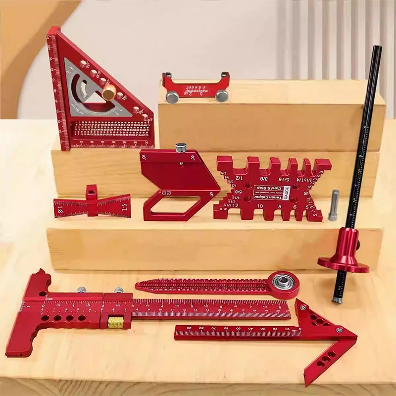 Woodworking Free Plans - مجموعة أدوات قياس النجارة مع صندوق
