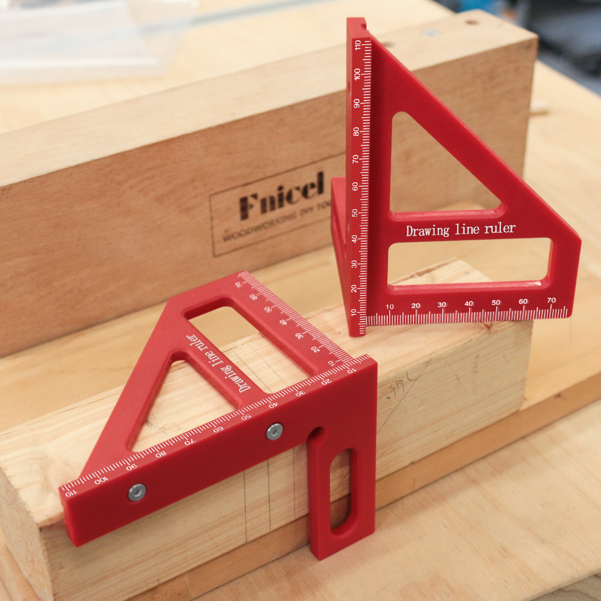Woodworking Project Plans - 45 ° /90 ° مسطرة بلاستيكية