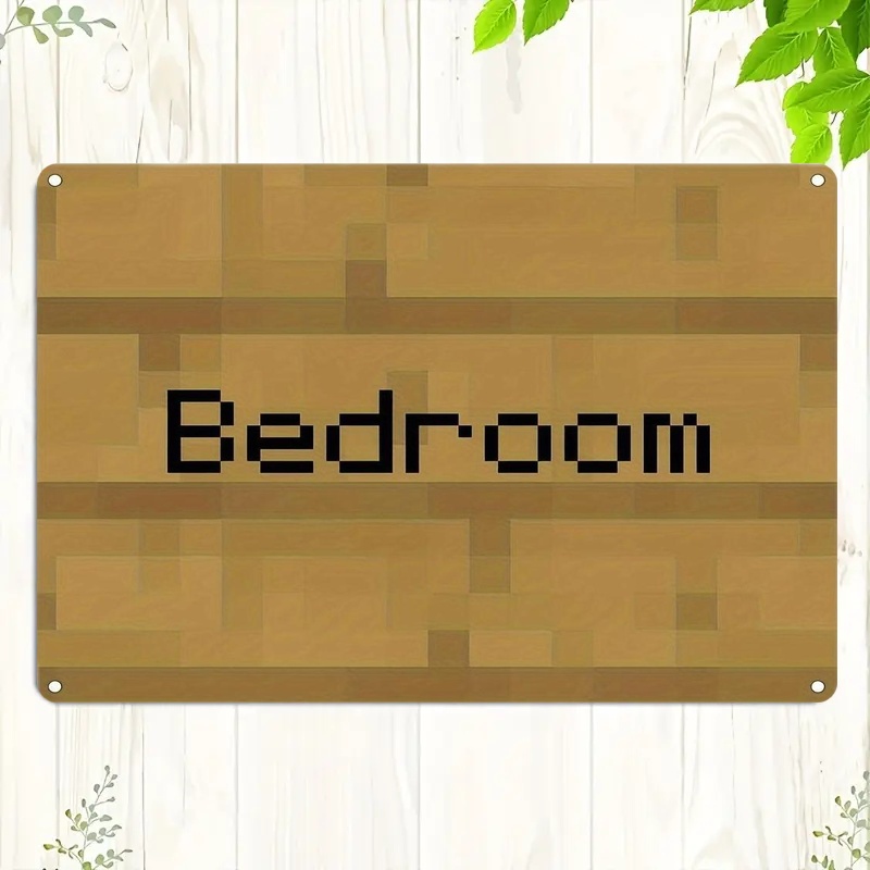 Woodworking Room - لافتة غرفة نوم بتصميم البكسل الكلاسيكي