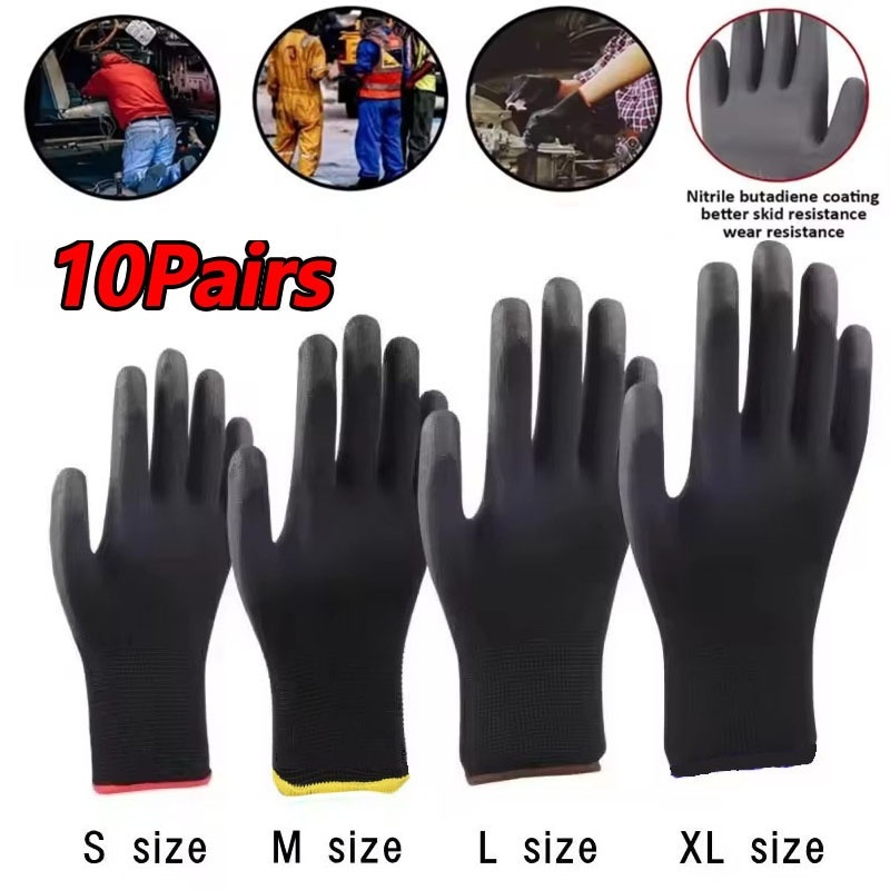 Woodworking Gloves - 10 أزواج من قفازات العمل المصنوعة