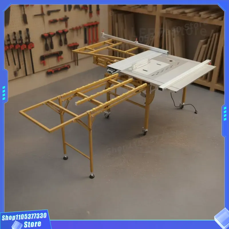 Woodworking Workshop Design - منشار طاولة منزلق محمول لأعمال النجارة،