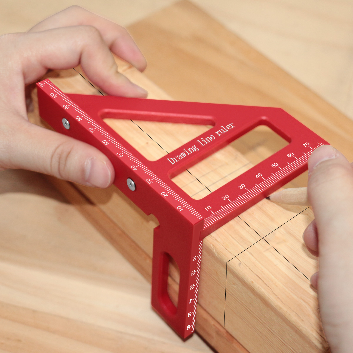 45 ° /90 °   مسطرة بلاستيكية م - مراجعة Woodworking Project Plans وسعره