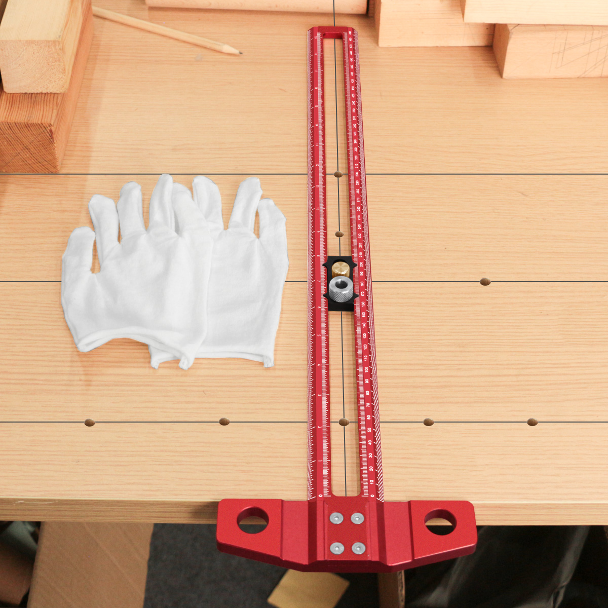 أداة تخطيط على شكل حرف T من ال - مراجعة Woodworking Gloves وسعره
