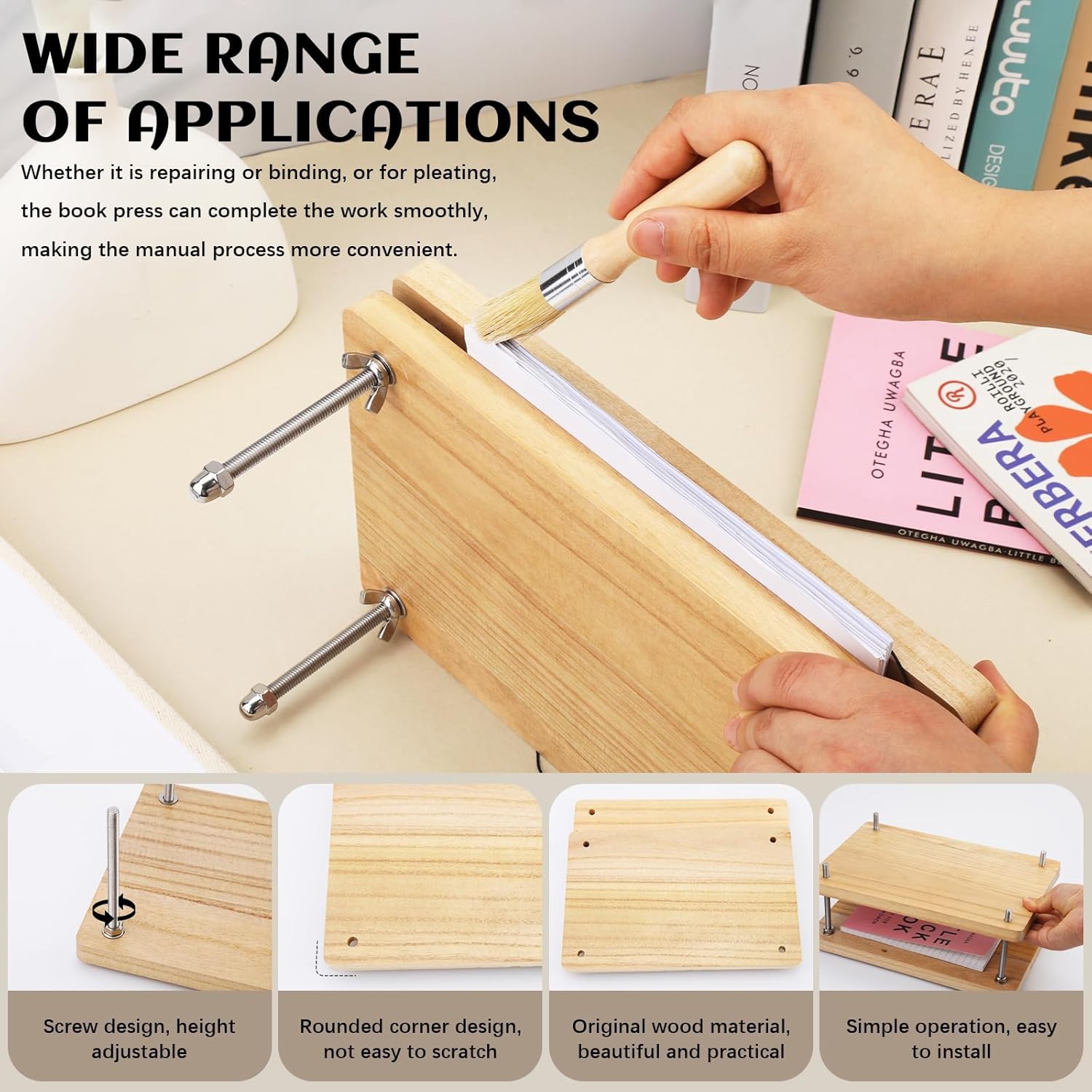 مكبس كتب خشبي، أداة تجليد، آلة - مراجعة Woodworking Book وسعره