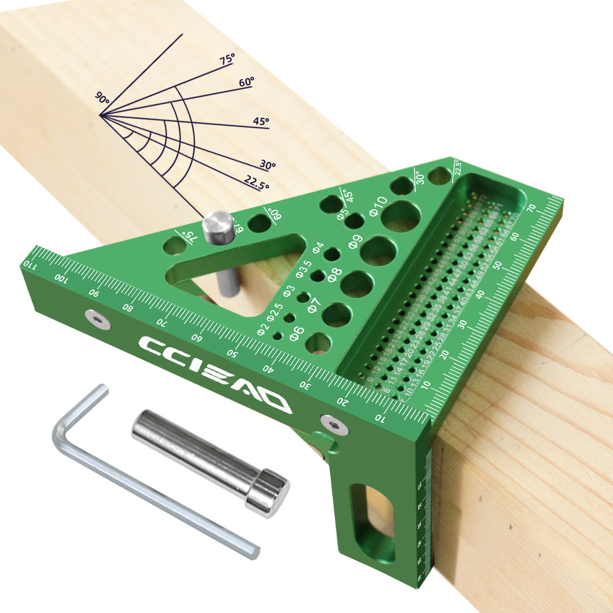 مسطرة قياس متعددة الزوايا ثلاث - مراجعة Woodworking Carpenter وسعره