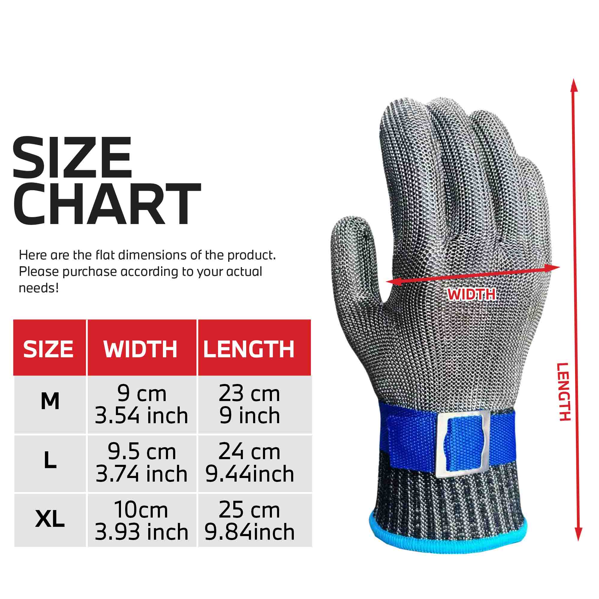 قفازات أمان شبكية من الفولاذ ا - مراجعة Woodworking Gloves وسعره