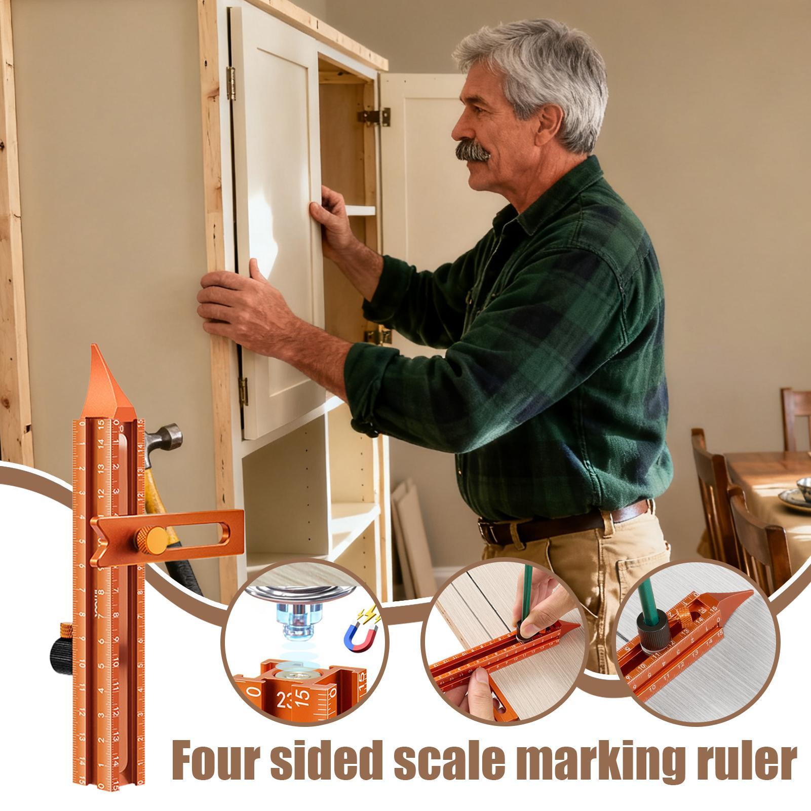 مسطرة النجارة قاعدة مغناطيسية  - مراجعة Woodworking Carpenter وسعره