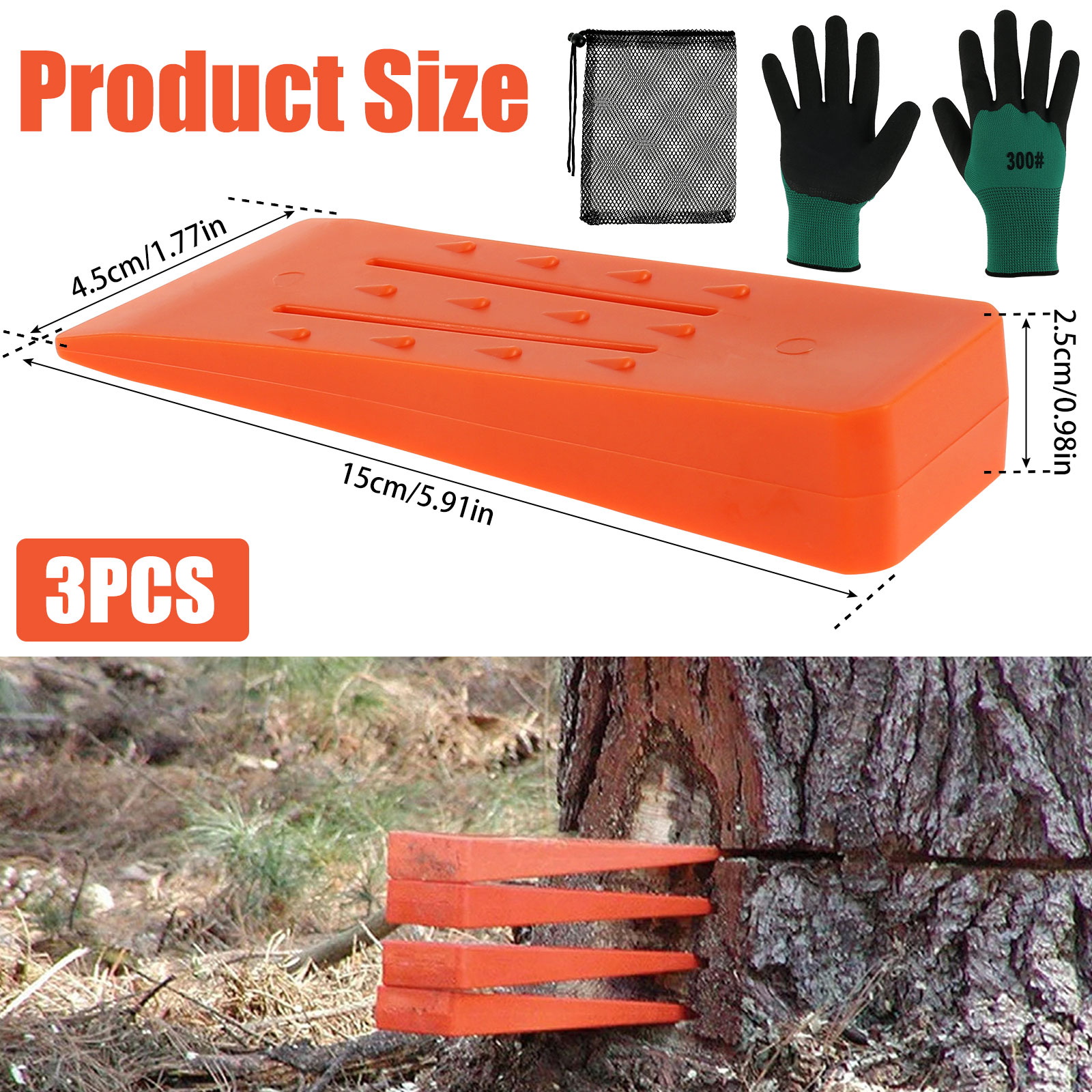 3 قطعة أسافين قطع الأشجار بلاس - مراجعة Woodworking Gloves وسعره
