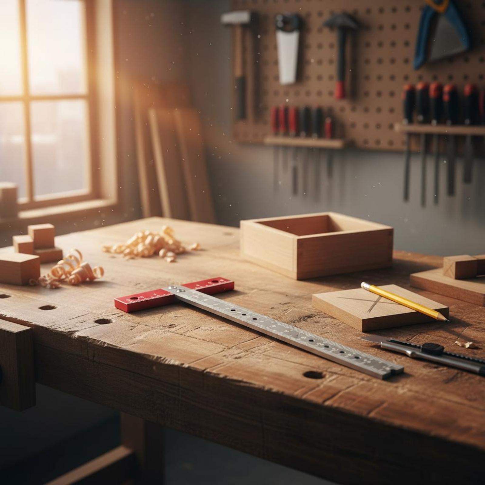 مسطرة على شكل حرف T للتمييز ال - مراجعة Woodworking Workshop Layout وسعره