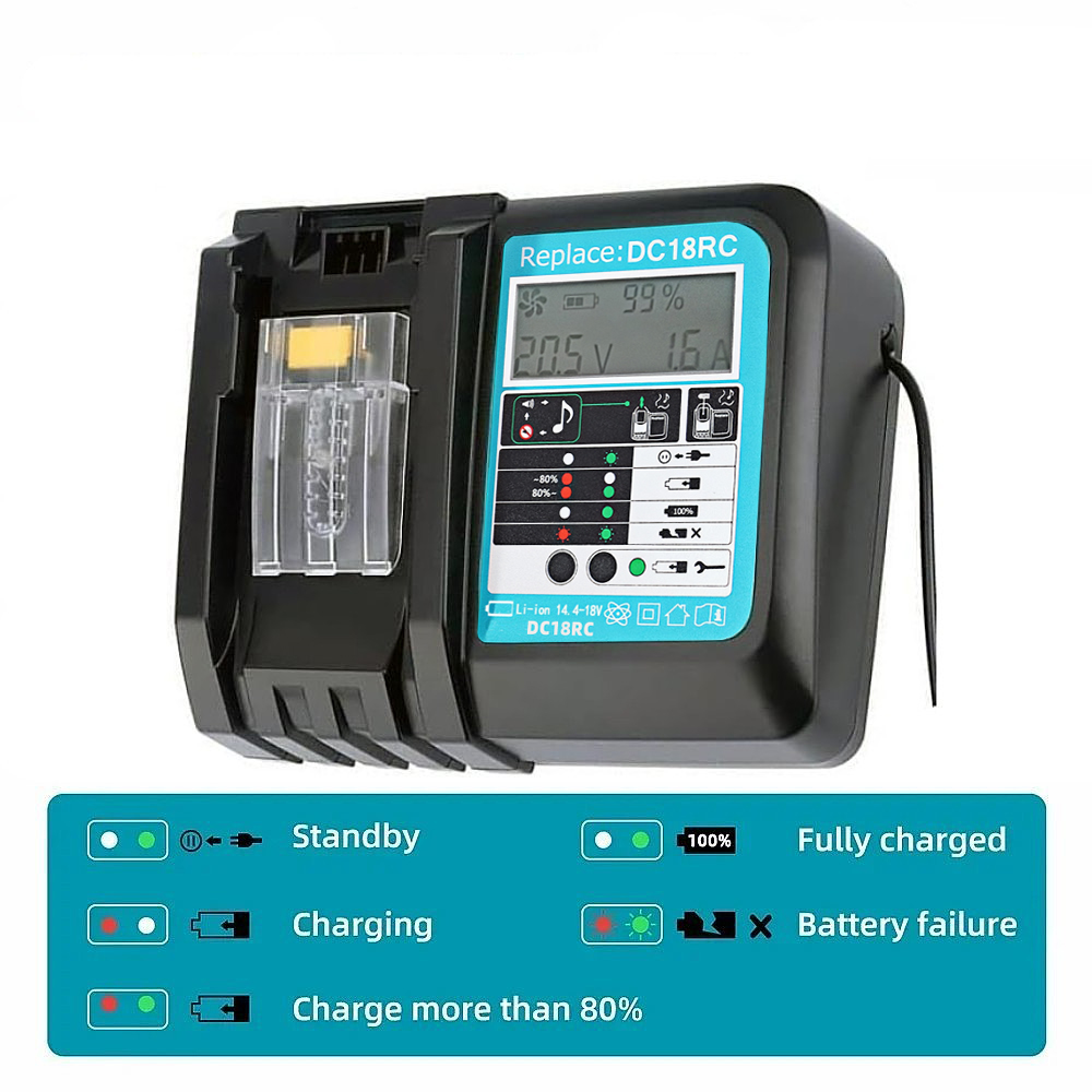 شاحن سريع DC18RC مع مروحة لبطا - مراجعة Makita Drill Hp1640 وسعره